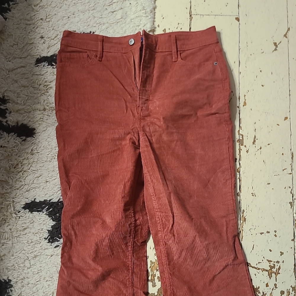 Old Navy Flare Corduroy Pants in Rust
